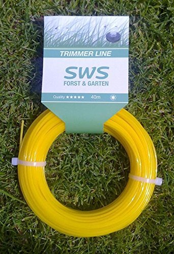 SWS Mähfaden Trimmerfaden rund 2,0mm x 40m Freischneidefaden Nylonfaden