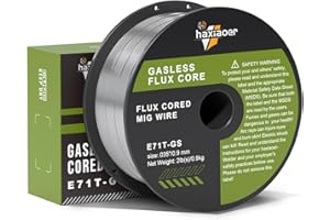 haxiaoer 0.9MM 1.0KG Flux Core Welding Wire 1 Pack,E71T-GS Gasless MIG Welding Wire Mild Steel for Reduced Splatter and Better Corrosion Resistance