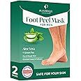 PLANTIFIQUE Maschera Piedi Esfoliante Uomini 2 Paia per Calli Piedi Maschera per Piedi Efficace Cura dei Piedi i Scrub Piedi 