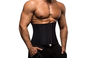 Gotoly Waist Trainer for Men Sweat Sauna Suit Slimming Trimmer Belt Neoprene Workout Body Shaper Stomach Corset Adjustable Back Support Band
