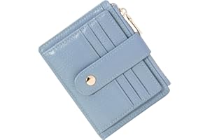 BTNEEU Porta Carte di Credito in Pelle RFID Blocco Portafoglio Sottile con Portamonete, Porta Carte di Credito con Cerniera, Portamonete Donna Piccolo Portafoglio Uomo Slim con 9 Slot Schede