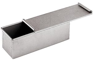 Paderno - Bacinella/Cassetta/Stampo Multiuso Alluminata per Pane, Pan Carre, Torte, con Coperchio - Lunghezza 30 cm, Larghezza 10 cm, Altezza 10 cm