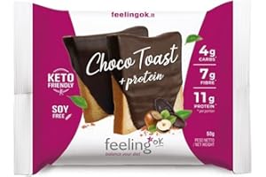 FEELING OK FeelingOK Choco Toast Start, Snack A Basso Indice Glicemico, 4x50 Grammi