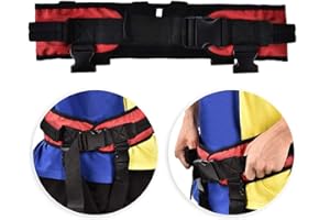 ZETILING Cinturón de transferencia, Cinturón de transferencia con bucles para las piernas Dispositivo de asistencia de marcha de seguridad de enfermería para uso en el hospital y en el hogar para ancianos(XL)