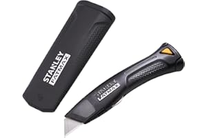 Stanley FatMax® Heavy-Duty Trade Knife – One-Handed Opening Utility Knife, Available in Black or Silver – Designed for Professional Use