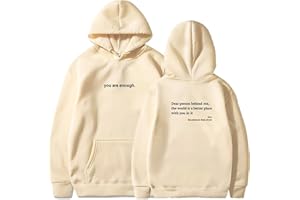 MRRTIME Dear Person Behind Me Sweatshirt, Hoodie, You Are Enough Sweatshirt Dear Person Behind me, The World is a Better Place with You in it, Are Enough, Hoodie Hooded Jacket