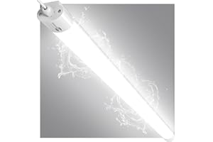 Öuesen Barra Led 150 cm, Tubo LED 45W 4500LM, IP66 Impermeable Connectable Fluorescente Led, Lampara Regleta LED para Garaje, Oficina, Sótano, Taller, Cocina, Baño, Almacén, Blanco Frio 5000K