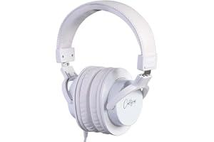 Carry-on SH100 Studio Headphones - 50mm Drivers for Premium Sound - Noise-Isolating Closed Back Studio Headphones - Comfortable Over-Ear Design for Music Production and Everyday Listening - White