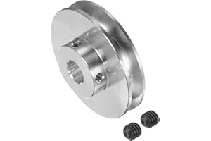 Kozelo Poulie de Courroie Trapézoïdale - [Alésage de 10 mm x Diamètre Extérieur de 50 mm] Poulie d'Entraînement à Gorge en V en Alliage d'Aluminium pour Courroie Ronde en Pu de 3-5 mm