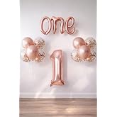1 Yaş Doğum G&uuml;n&uuml; Parti Kutlama Seti (Rose Gold)