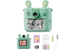 ORGSTA Macchina Fotografica Bambini Istantanea Fotocamera Digitale Stampa Foto dal Cellulare Stampante Fotografica Regali per Bambina Bambino 3-12 Anni