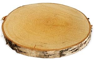 MATCHES21 HOME & HOBBY matches21 Disco de madera de abedul real disco de madera de abedul decoración de madera de abedul para Deko y bricolaje - 1 ud. Ø 25-30 cm