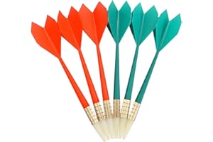 POFET 6 freccette con punta morbida per bersaglio di sicurezza, solo 3 freccette ciascuna in verde e rosso