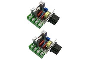 Hailege 2pcs 2000W AC Motor Speed Control Controller Adjustable Voltage Regulator 50-220V AC High Power Motor Governor Thermostats