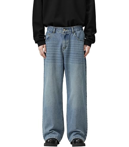 Jean Baggy Garçon Vintage Y2K - Pantalon Denim Casual Streetwear Hip Hop, 6-16 Ans
