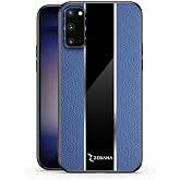 Zebana Samsung Galaxy S20 FE ile Uyumlu Kılıf Zebana Premium Deri Kılıf Mavi