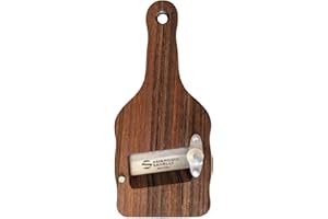 SANELLI AMBROGIO Ambrogio Sanelli - Linea Affettatartufi - Affettatartufi in Legno di Ovangkol. Manico Ergonomico ed Antiscivolo. Regolatore di qualità per un taglio preciso. Lama liscia, Acciaio Inox