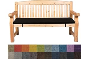 Bettschlange Coussins pour Bancs De Jardin, Coussin Salon De Jardin Exterieur, Antidérapant Coussin De Siège, Assise Coussin pour Banc De Mobilier Terrasse Canapé Extérieur,Noir, 100x30x3cm