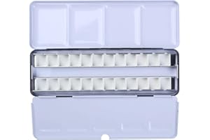 MEEDEN Palette de Peinture à l'aquarelle Vide avec 24 Demi-Godets