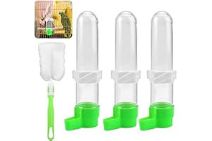 PETGLIMMER 3 Pezzi Automatica Abbeveratoio per Uccelli Beverino Uccelli Beverino Pappagalli?Distributore D'acqua Ciotola per Uccelli, Trasparente Contenuto 120 ml per Uccelli Ornamentali e Piccioni