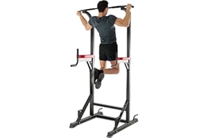 ISE 5 in1 Chaise Romaine Power Tower Workout Dip Station de Traction Station Musculation pour Entraînement Domicile, Pull Up Fitness Multifonction Chaise Romaine Musculation&Barre de Traction sur Pied