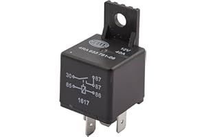 HELLA Relé, corriente de trabajo - 12V - 5polos - Contacto de cierre - con soporte - 4RA 933 791-061