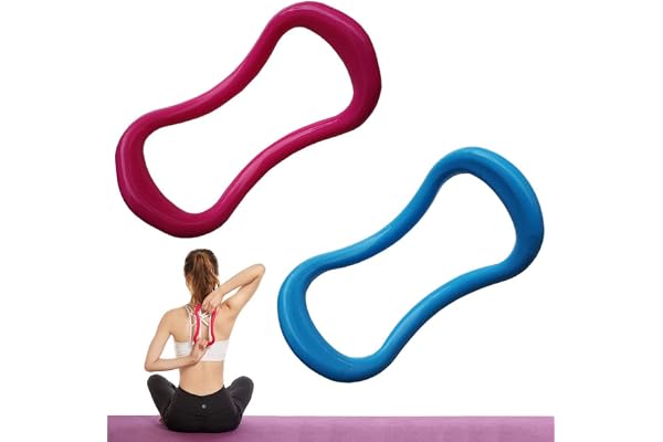 afdg Yogassage, 2 stycken yoga-ring, pilates-cirklar, fascia, stretchring, fitness, stretching ring för lår och vadmassage, s