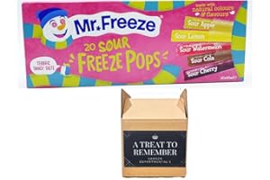 SHANZA DEPARTMENTAL'S Mr Freeze, Freeze Pops - Naturally Flavoured Ice Lollies -Vegan Friendly Ice Pops, 20x45 ml (Sour Freeze pops)