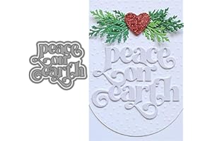 LZJSYKDQ Peace on Earth Die Cuts for Card Making, Metal Cutting Dies for Paper Scrapbooking, DIY Stencils for Album Party Wedding Festivals Decoration