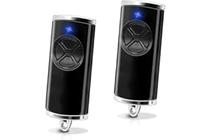 LIZOAK 2 Stück Hörmann Handsender HSE2 868-BS Ersatz Fernbedienung, 868,3 MHz Garagentoröffner kompatibel mit HSE4-868-BS, HSE2-868-BS, HS4-868-BS, HS1-868-BS, 4 Kanäle, Schwarz