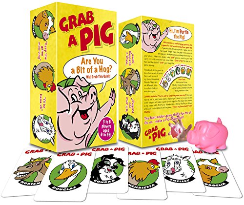 Grab a Pig - Juego de cartas (Producto e instrucciones en idioma inglés solamente)