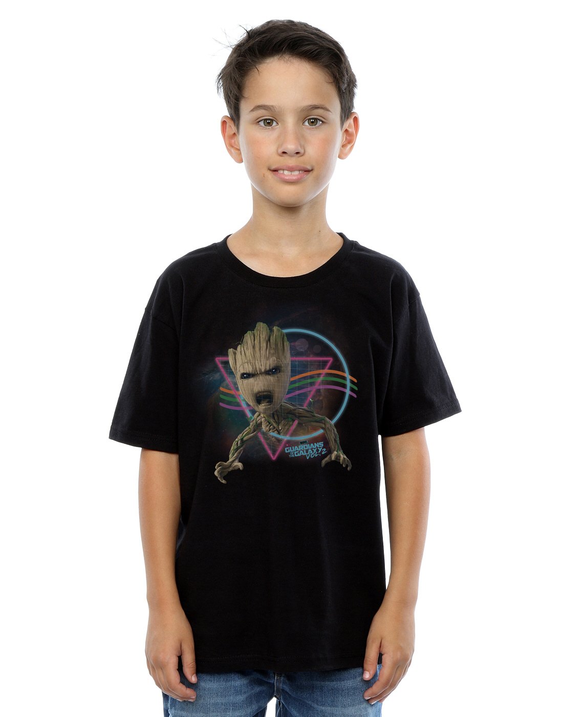 Marvel-Jungen-Guardians-of-the-Galaxy-Neon-Groot-T-Shirt