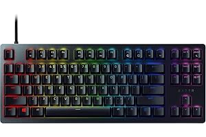 ‎RAZER Razer Huntsman Tournament Edition (Red Switch) - Gaming-Tastatur ohne Ziffernblock (Lineare Optische Switches, Doubleshot PBT-Tastenkappen, Abnehmbares USB-C Kabel) QWERTY US-Layout | Schwarz