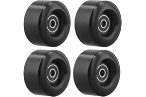 HEAVENLIFE 4 Pcs PU Roues de Patin à Roulettes, Remplacement de Patins de Quad 58*32mm, Roues de Patinage avec Roulements Double, Quad Skates Roller, Accessoires pour Patins à Roulettes à Double Rangée