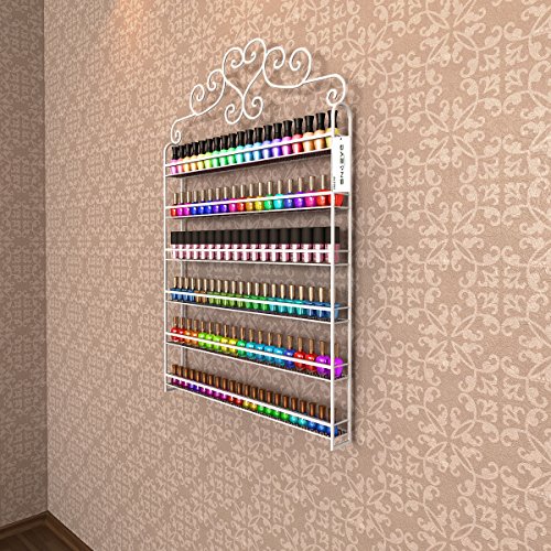 Dazone® 6-tier Metall Herz Nagellack Organizer Aromatherapie und ätherischen Ölen Regal Lippenstiftständer Aufbewahrung (Weiß) - 3