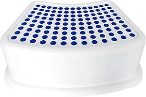 HomeZone Stepping Stool for Kids Plastic Step Stool Non Anti Slip Toilet Potty Training Aid for Children Safe Strong Durable Childs Bathroom Kitchen Step Stool