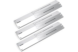 Coisien Universale Barre Flavorizer di Ricambio, Regolabili Piastra 34 a 53,3cm Durevole Acciaio Inossidabile Diffusore di Calore Copri Bruciatore Accessori per Charbroil della griglia a Gas.3Pack