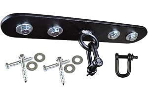 AQF Boxing Punch Bag Iron Ceiling Hook | Heavy-Duty Boxing Bracket Swivel for Hanging Punching Bags | 18-Gauge Ceiling Mount Hanger with D-Shackle, Bolts & Wall Plugs | Holds up to 150 kg