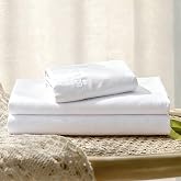 Col &amp; Cor 100% Cotton 144 Thread Count Sheet Set, Plain, Fitted Sheet (30 cm), Top Sheet + Pillowcase, 3 Pieces, Bed Linen |