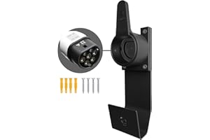 Egnio Type 2 EV Cable Organiser, Wall Mount Holder for Electric Car with IEC 51296-2 Plugs, Weather Proof Holder for Most EU EVs Charging Cable Tidy, Including Mounting Kit