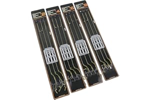 PETSTIBLE Bas de ligne de pêche à la carpe avec hameçons incurvés et arrêts essentiels pour appâts (1 lot #4)