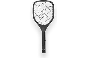 Odomos Attack Anti - Mosquito Rechargeable Racquet with 400mAH Battery || 6 Month Warranty (Black)