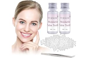 TUKNON Kit de Réparation Dentaire,Kit de Dent Provisoire Réparation,Prothèses Dentaires Instantanées,Réparation Temporaire des Dents,Fausse Dents Moulables Temporaires pour Fixer la Dent Cassée Manquante