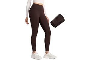 CRZ YOGA Damskie legginsy z podszewką z polaru, 28 cali – ciepłe, zimowe, codzienne, do ćwiczeń jogi, wędrówek, z wysokim stanem, termiczne