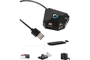 Joso Tastatur- und Mausadapter für NS Witch, Xbox One X/S, PS4, Switch Tastaturadapter zum Abspielen von FPS, RTS, Apex, Plug and Play Konverter