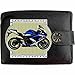 Produktbild suzuki gsxr 600 k8 Blau Bild auf KLASSEK Marken RFID Herren Geldbörse Portemonnaie Echtes Leder Motorrad Bike Zubehör Geschenk mit Metall Box NICHT OFFIZIELLE SUZUKI Produkte