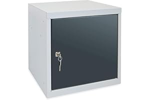 ADB Armoire à casiers verrouillables avec serrure à cylindre et loquet rotatif, couleur (RAL) : gris anthracite (RAL 7016)