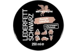 AMESBICHLER Bense u. Eicke B & E Lederfett schwarz, 250 ml für Schuhe, Handtaschen, Cabrio-Verdeck,Ledercombi,Ledercouch, Sättel und alle Glattleder Arten