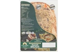 LONDON GROCERY Clay Oven Bakery 2 Hand-Stretched Authentic Garlic & Coriander Naan Breads x Case of 1