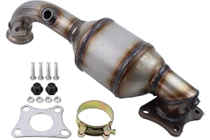HouYeen Front Catalytic Converter with Mounting Parts for Cit-roen CElysee C1 C3 mk2 mk3 C4 DS3 O-pel Vaux-hall Crossland X Peu-geot 108 2008 208 mk1 301 308 mk2 1.0 1.2 VTI LPG 2012-Onwards